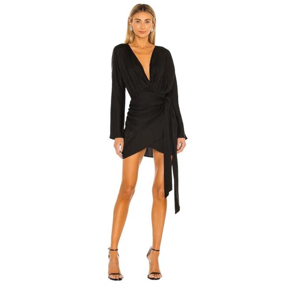 L'Academie The Lorriana Mini Dress in Black XSmall New Womens Shirtdress - Picture 1 of 8